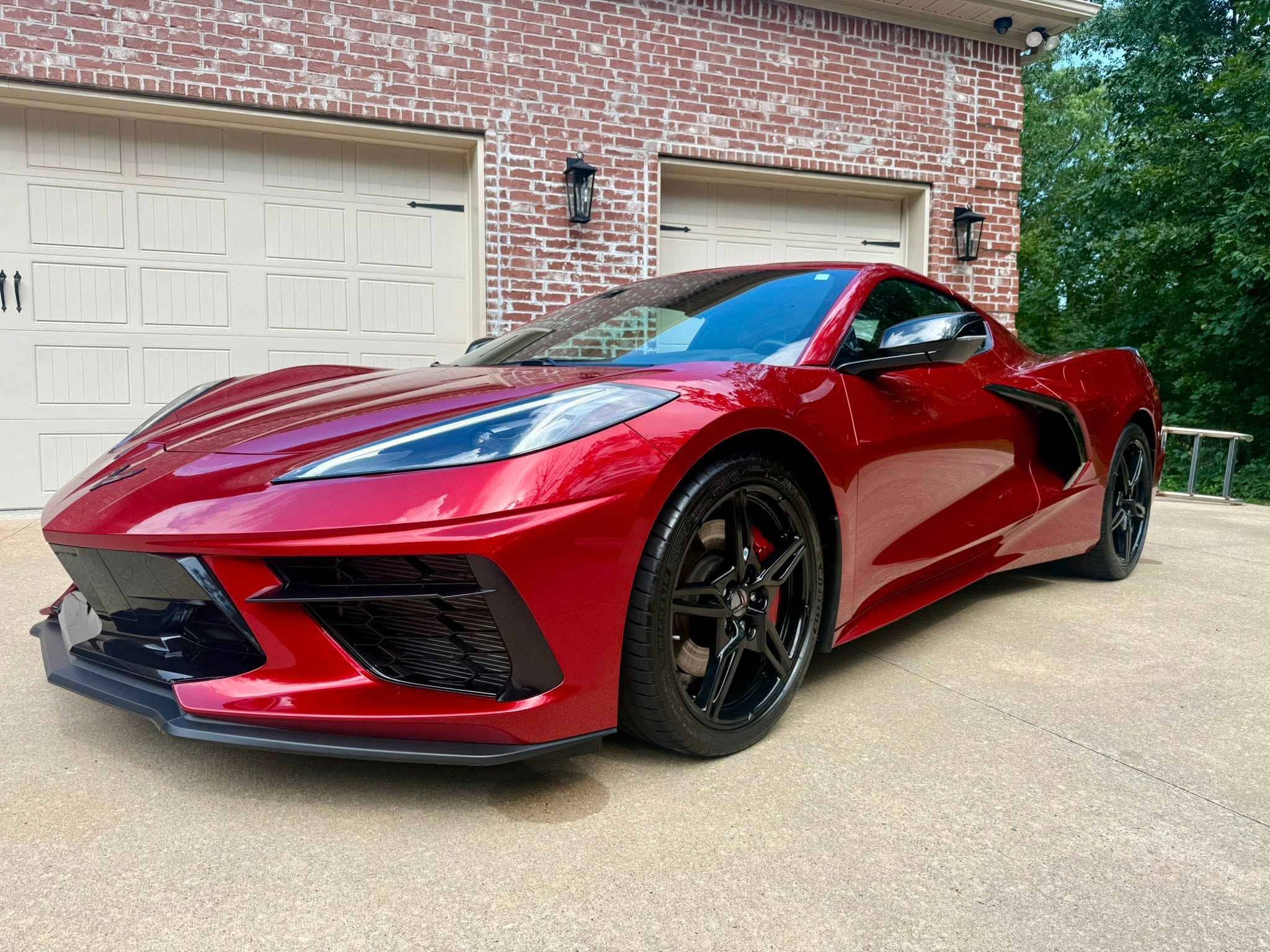 Red Chevrolet Corvette C8 Stingray detailed by Champion Auto Detailing